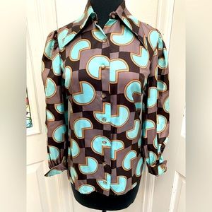 The BEST FALL Vintage 1970’s HUGE Collar Blouse Ever!
